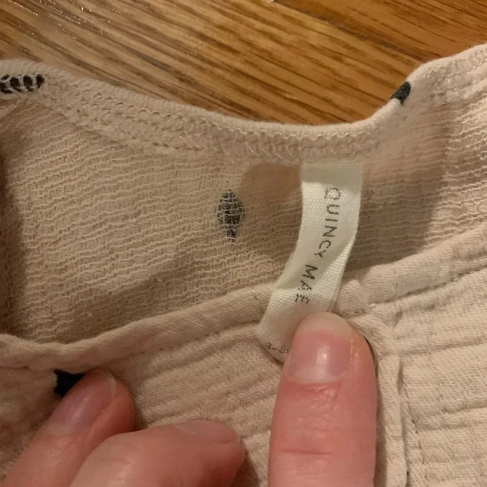 Quincy Mae Cream Diamond One Piece Romper 3-6 Months - Picture 4 of 5